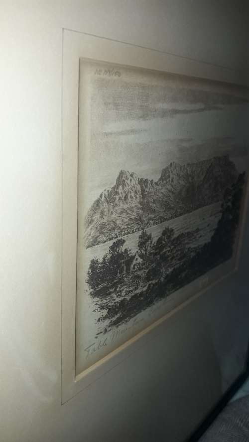 Tinus De Jongh Etching Table Mountain