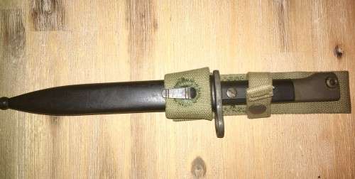 Uzzi Bayonet with Scabbard and Frog