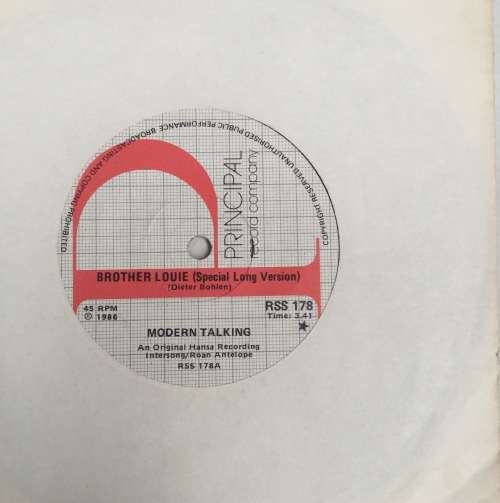 Modern Talking "Brother Louie" (special long version) c/w (instr)