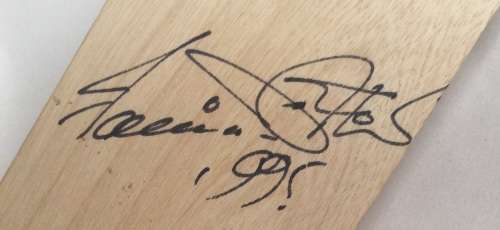 Fanie de Villiers signature on mini cricket bat
