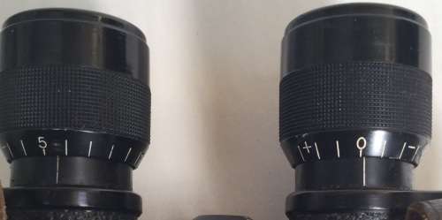 Binoculars from UDF 1950's....OIGEE....TROIGIGANT 6 x 30......calibration on right lens