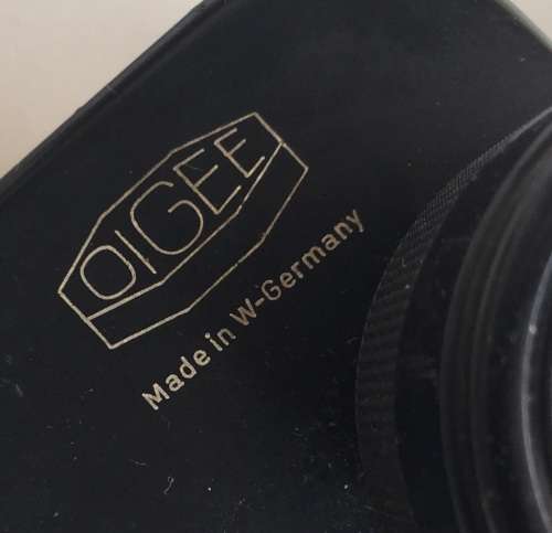 Binoculars from UDF 1950's....OIGEE....TROIGIGANT 6 x 30......calibration on right lens