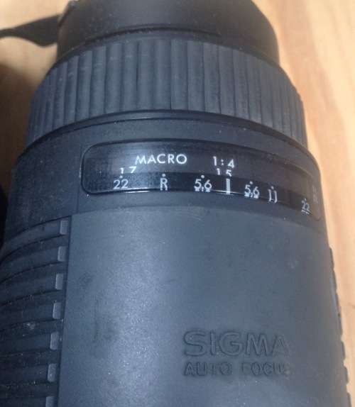 Sigma Auto Focus Zoom in case with lens caps and sun hood