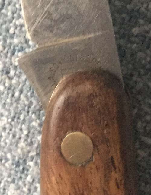 Vintage pruning knife, made by Schmidt & Sons Solingen....blade length 72 mm