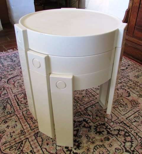 1970's Round Nest of Stacking Tables x 3. Made in Holland. App D30 x H30 cms. each.