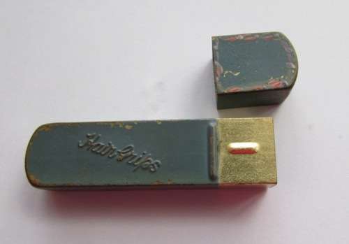 Retro 'HAIR GRIPS' Holder. Hand Painted approximately 6 L x 1.5 w x 1 cm deep