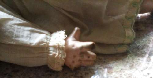 Antique Composition Mohair Doll length approximately 50 cms