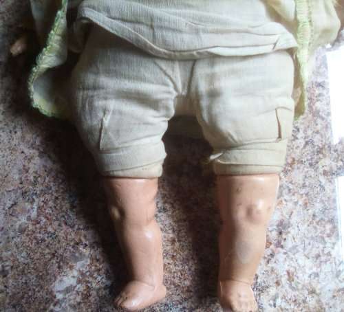 Antique Composition Mohair Doll length approximately 50 cms