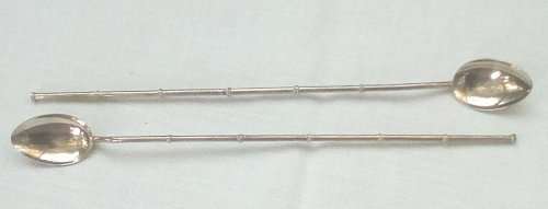 SILVER Serving spoons x 2 approximately 23 cms long