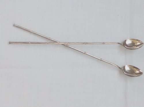 SILVER Serving spoons x 2 approximately 23 cms long