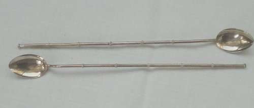 SILVER Serving spoons x 2 approximately 23 cms long