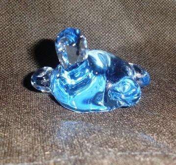 Murano styled Blue Glass Turtle.Approx. 8cm L x 5cm H