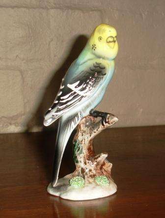 Retro "Budgie" ornament.Hand painted. Approc. 15cmH