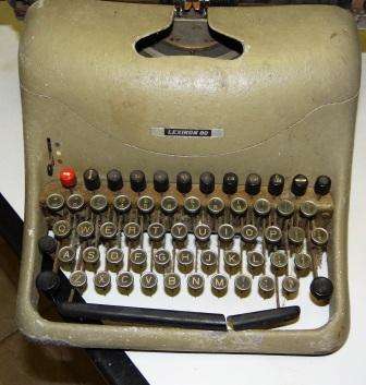 Olivetti Lexton 80 typewriter.Circa 1948.Footstoots