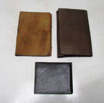 Retro leather wallets x 3
