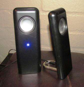 Amplified speakers. Micro. Titanium drivers. x 2.(N.B. R30 each)