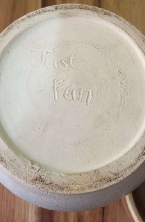 Hand Made Pottery Lidded Container vintage app. H 12 x X 12 cms