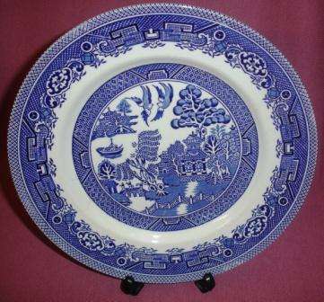 Myott 'Old Willow' plate. Approximately 25.5 cm Diameter