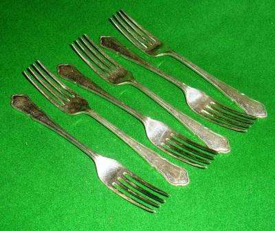 6 x Forks - S&B EPNS A1