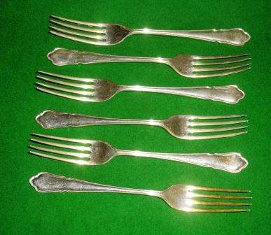 6 x Forks - S&B EPNS A1