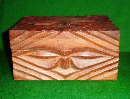 Hand carved wooden trinket box - Memory's are made of this
