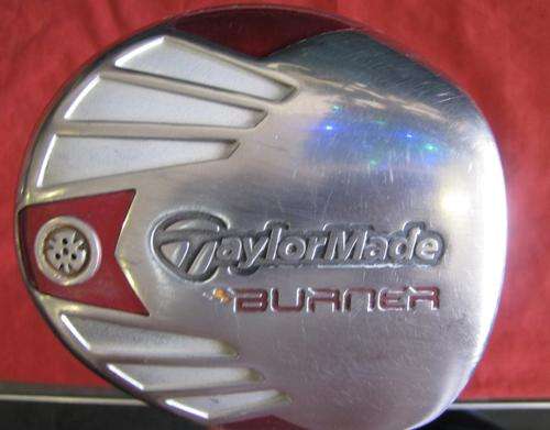 TAYLOR MADE BURNER DRIVER, ORIGINAL TM GRIP, HEAD COVER AND TAYLOR MADE 50 GRAMS R-FLEX GRAPHITE