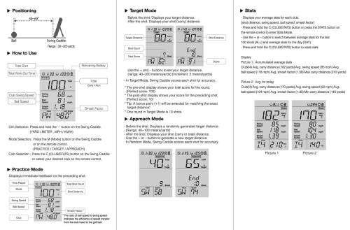 Portable Golf Swing Monitor - Swing Caddie 2