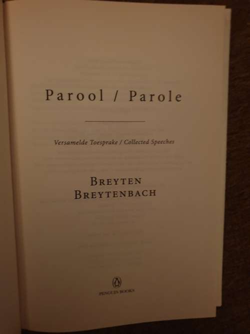 Parool / Parole Breyten Breytenbach