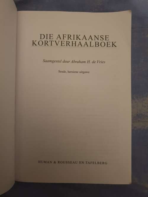 Die Afrikaanse Kortverhaalboek. 6de Hersiene Uitgawe