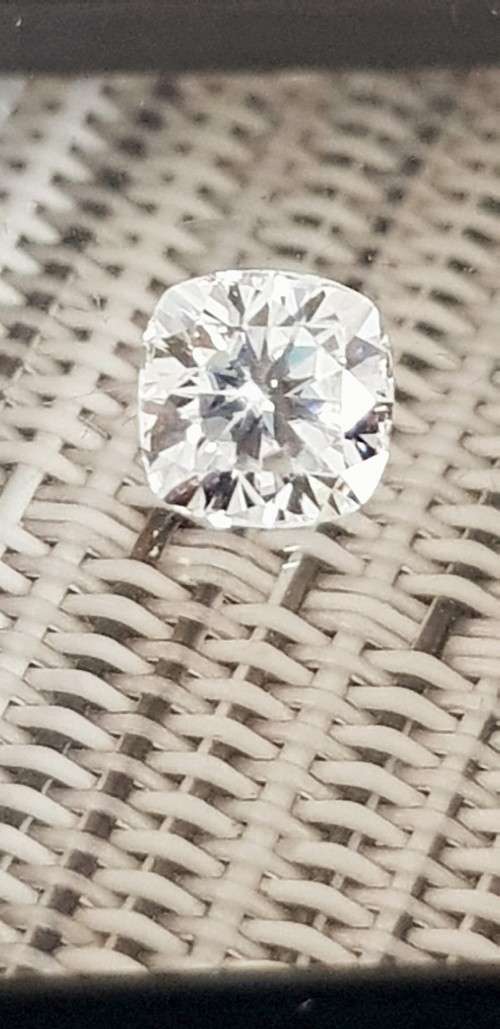 Certified Moissanite 6x6mm Brilliant Cushion cut