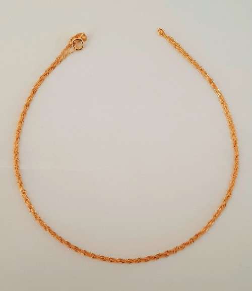 9ct yellow gold **Disco Neck Chain** 45cm