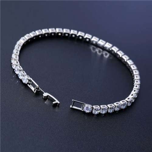 Luxury 4mm Tennis Bracelets Iced Out Chain Crystal Bracelet For Women