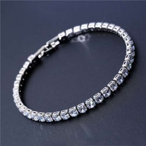 Luxury 4mm Tennis Bracelets Iced Out Chain Crystal Bracelet For Women