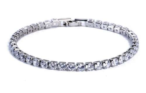 Luxury 4mm Tennis Bracelets Iced Out Chain Crystal Bracelet For Women