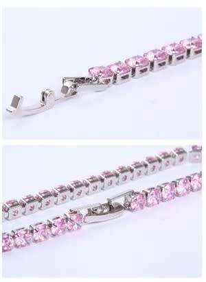 Luxury 4mm Tennis Bracelets Iced Out Chain Crystal Bracelet For Women