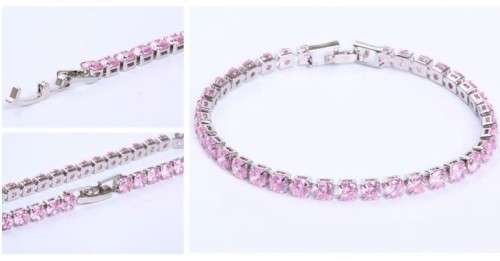 Luxury 4mm Tennis Bracelets Iced Out Chain Crystal Bracelet For Women