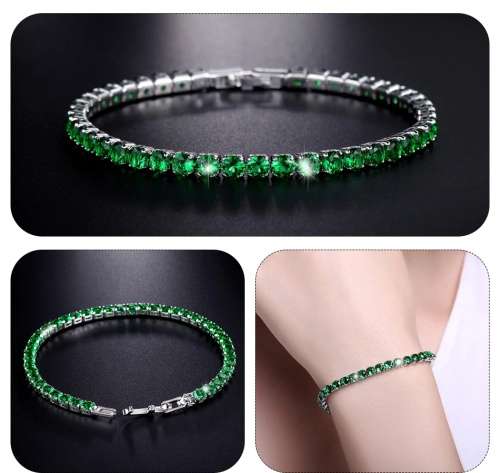 Luxury 4mm Tennis Bracelets Iced Out Chain Crystal Bracelet For Women