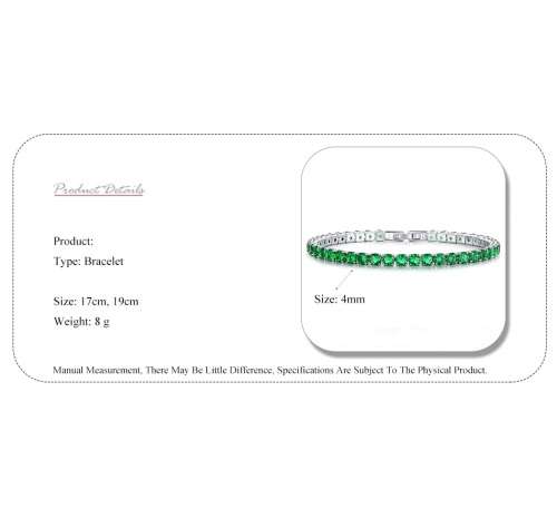 Luxury 4mm Tennis Bracelets Iced Out Chain Crystal Bracelet For Women