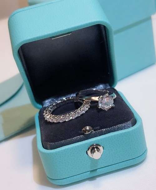 Dual Ring Set  **Simulated Diamond Ring**  6 prong bridal wedding Ring for Women