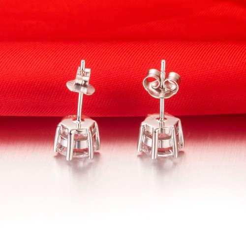 Princess White Crystal Sapphire Earrings  Set