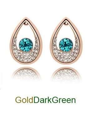 Angel water Green Rhinestones Earrings fashion Jewelry