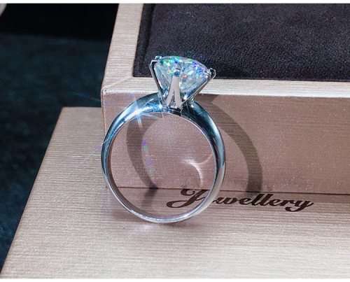 Silver Ring  6 prong  wedding Ring for Women 925 Sterling Silver