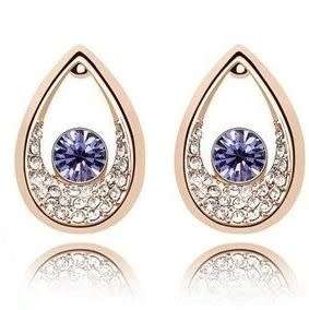 Angel water Amethyst Rhinestones Pendant with chain