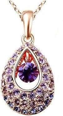 Angel water Amethyst Rhinestones Pendant with chain