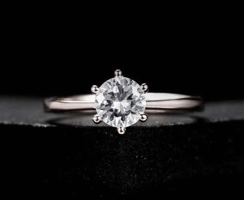 Classic 1.00ct  Gold Plated **Simulated Diamond Ring** 6 prong bridal wedding Ring for Women