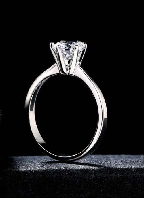 Classic 1.00ct  Gold Plated **Simulated Diamond Ring** 6 prong bridal wedding Ring for Women