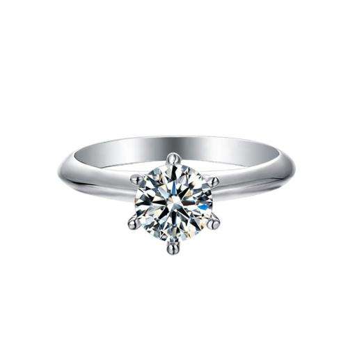 Solitaire Tiffany  1.00ct Moissanite D/VVS1  Engagement Ring Set in Sterling Silver **Certified*