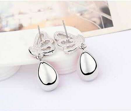 Austrian  Royal Blue Crystal butterfly Earrings