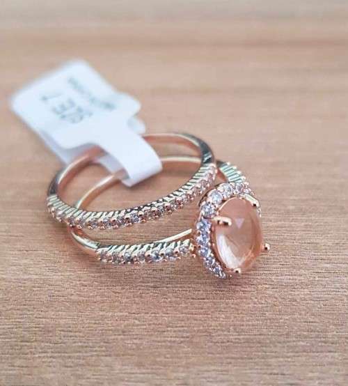 Paris Girl 2pcs/set Fashion Women Rings set  Jewelry Shiny CZ Crystals