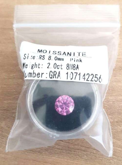 **Certified Moissanite** 2ct Rare Pink Moissanite Loose Stone  Color VVS1 Excellent Cut